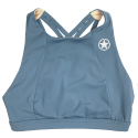 Training bra blue 6 STRAPS HIGH CHEST BLUE STEEL for women | SAVAGE BARBELL