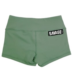 Training short green MOSS for women | SAVAGE BARBELL