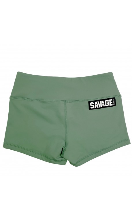 Training short green MOSS for women | SAVAGE BARBELL