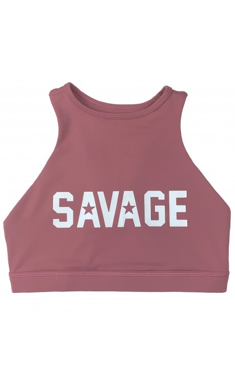 Brassière sport ROSE HIGH NECK RUSTY | SAVAGE BARBELL