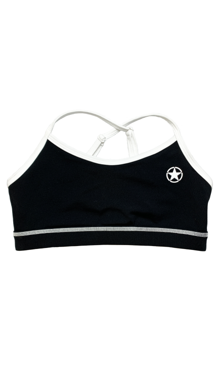 Brassière femme VARSITY noire| SAVAGE BARBELL