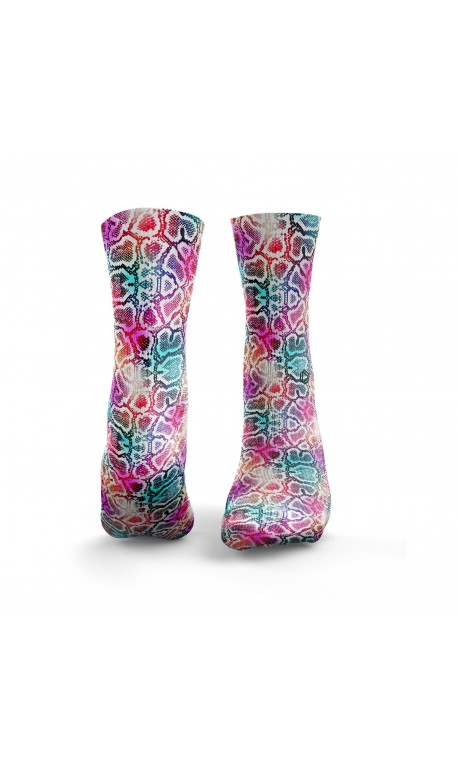 Chaussettes multicolores SNAKESKIN| HEXXE SOCKS