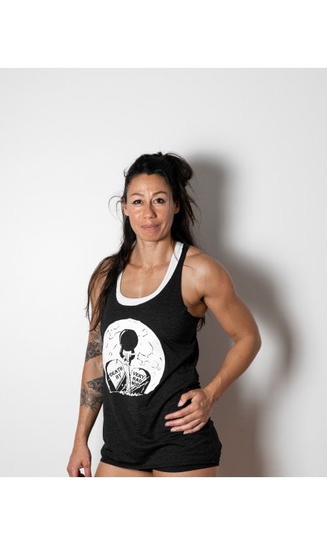 Training tank charcoal black DEATH BY for women | VERY BAD WOD