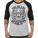 T-shirt 3/4 sleeves unisex black/White DIA DE LOS DEADLIFTS | PROJECT X