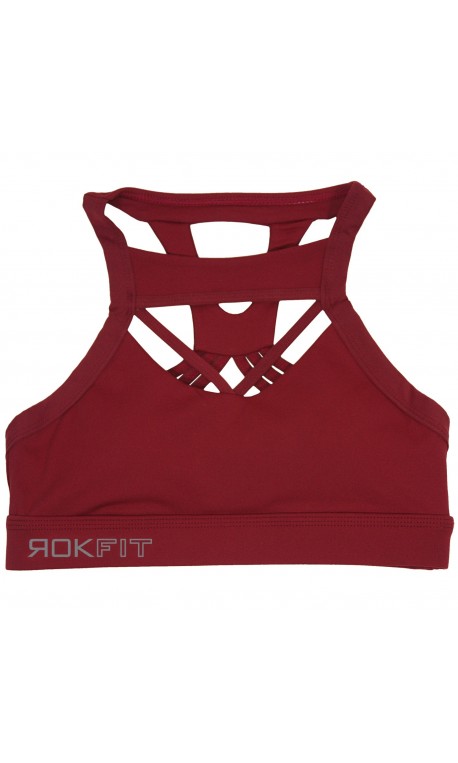 Training bra pink MERLOT THE LACEY for women | ROKFIT