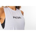 Training muscle tank white CORE for women | PICSIL