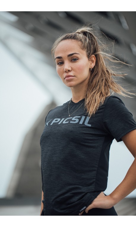 Training T-shirt black CORE EAGLE for women | PICSIL