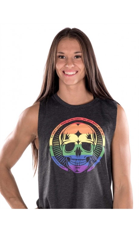 Boutique Débardeur noir Femme entrainement - Muscle Tank, Pride Skull Boutique Débardeur noir Femme entrainement - Muscle Tank, Pride Skull