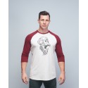 Baseball tee unisex burgundy GORILLA OPS| VERY BAD WOD x WILL LENNART TATOO