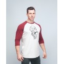 Baseball tee unisex burgundy GORILLA OPS| VERY BAD WOD x WILL LENNART TATOO