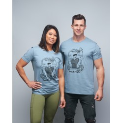 T-shirt unisexe ice bleu chiné FRENCH WOD| VERY BAD WOD x WILL LENNART TATOO