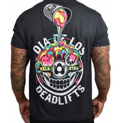 T-shirt black DIA DE LOS DEADLIFTS DECONSTRUCTED. for men | PROJECT X
