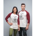 Baseball tee unisex burgundy FRENCH WOD| VERY BAD WOD x WILL LENNART TATOO