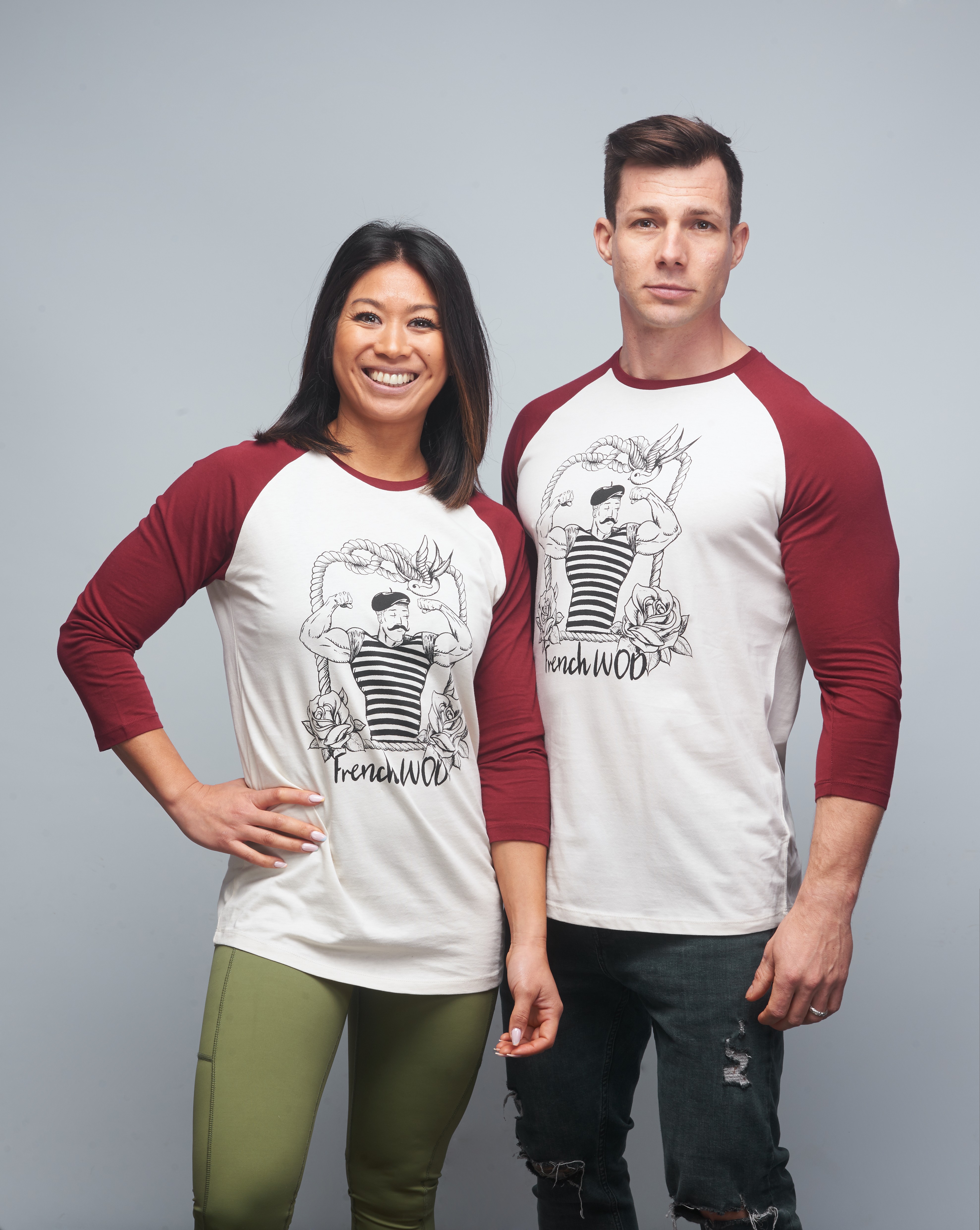Baseball T-shirt unisexe bordeaux FRENCH WOD| VERY BAD WOD x WILL LENNART TATOO — Bordeaux · Taille XXL