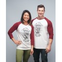 Baseball tee unisex burgundy FRENCH WOD| VERY BAD WOD x WILL LENNART TATOO