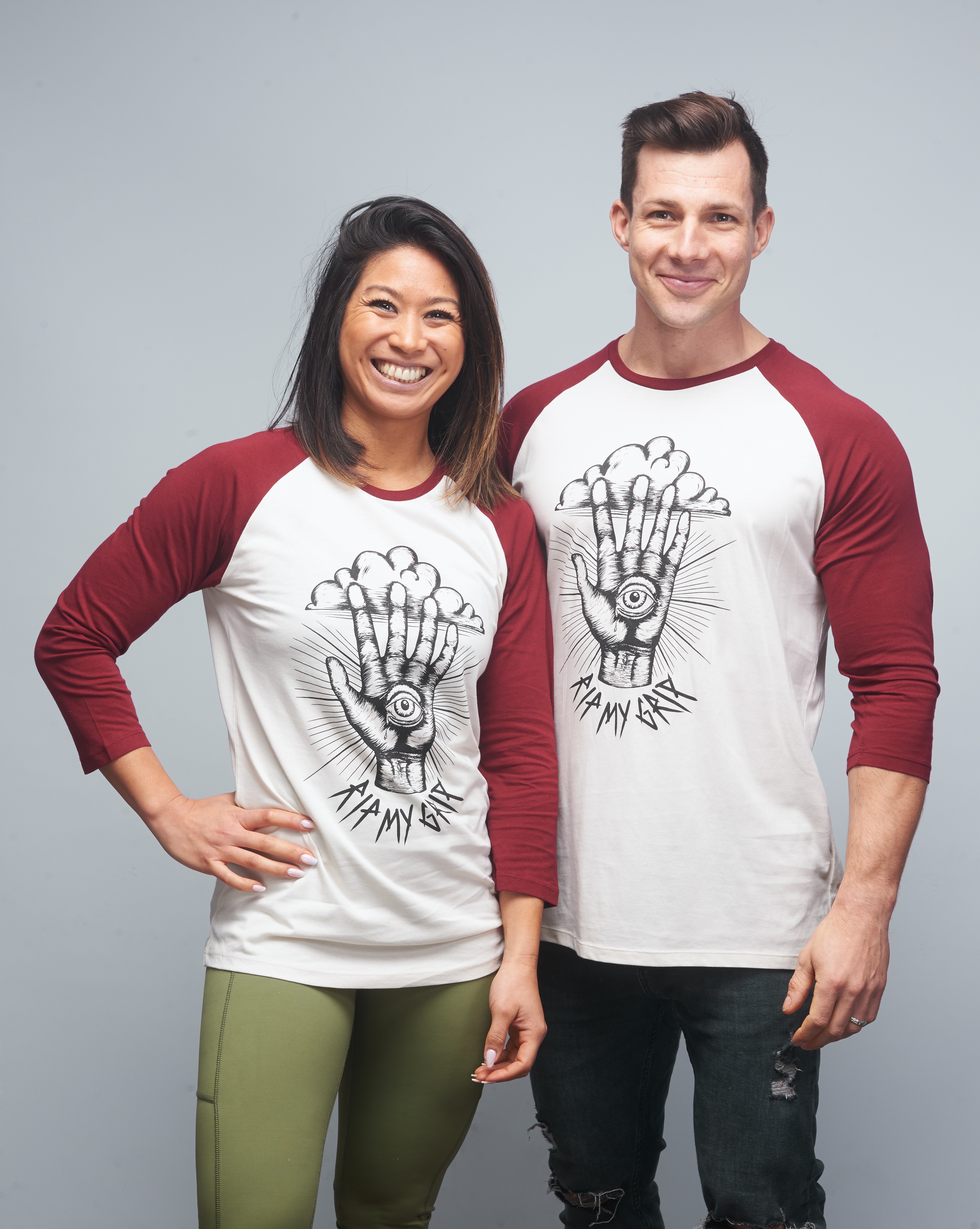 Baseball T-shirt unisexe bordeaux RIP MY GRIP| VERY BAD WOD x WILL LENNART TATOO — Bordeaux · Taille XXS