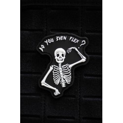 Patch PVC 3D velcro noir DO YOU EVEN FLEX pour athlète | VERY BAD WOD