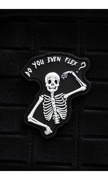 Patch PVC 3D velcro noir DO YOU EVEN FLEX pour athlète | VERY BAD WOD