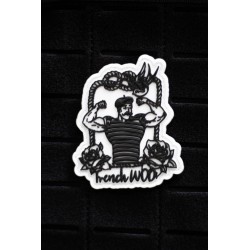 Patch PVC 3D velcro blanc FRENCH WOD pour athlète | VERY BAD WOD