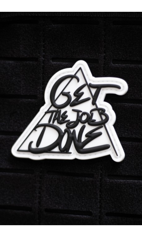 GET THE JOB DONE white 3D PVC velcro patch for athlete | VERY BAD WOD