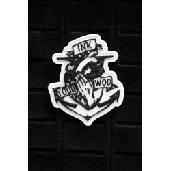 INK YOUR WOD white 3D PVC velcro patch | VERY BAD WOD