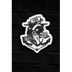 INK YOUR WOD white 3D PVC velcro patch for athlete | VERY BAD WOD