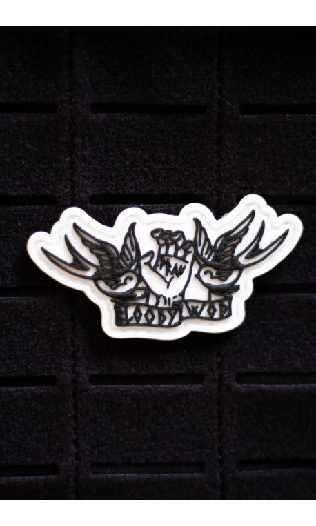 Patch PVC 3D velcro blanc FRAN pour athlète | VERY BAD WOD