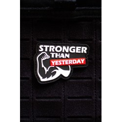 STRONGER THAN YESTERDAY 3D PVC velcro patch for athlete | PICSIL