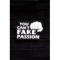 Patch PVC 3D velcro YOU CAN'T FAKE YOUR PASSION pour athlète | PICSIL