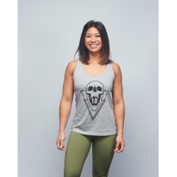 Women's tank grey SKULL| VERY BAD WOD x WILL LENNART TATOO