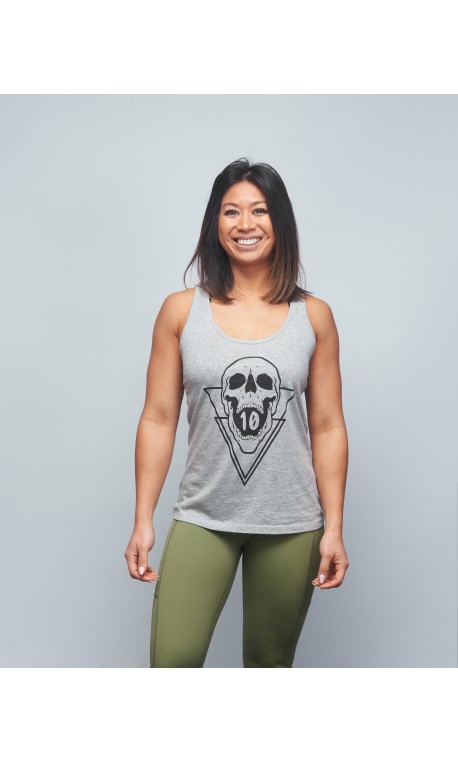 Women's tank grey SKULL| VERY BAD WOD x WILL LENNART TATOO