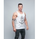 Training tank white INK YOUR WOD for men | VERY BAD WOD x WILL LENNART TATOO