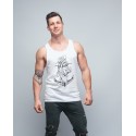 Training tank white INK YOUR WOD for men | VERY BAD WOD x WILL LENNART TATOO