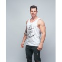 Training tank white INK YOUR WOD for men | VERY BAD WOD x WILL LENNART TATOO