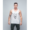 Training tank white GORILLA OPS for men | VERY BAD WOD x WILL LENNART TATOO