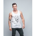 Training tank white GORILLA OPS for men | VERY BAD WOD x WILL LENNART TATOO