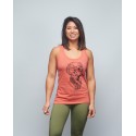 Women's tank heather red SKULL| VERY BAD WOD x WILL LENNART TATOO