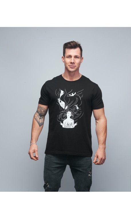 Unisex T-shirt black MERMAID| VERY BAD WOD x WILL LENNART TATOO