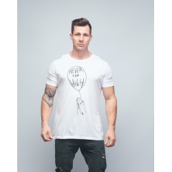 T-shirt unisexe blanc NEVER TOO HIGH | VERY BAD WOD x WILL LENNART TATOO