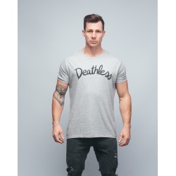 T-shirt unisexe gris DEATHLESS| VERY BAD WOD x WILL LENNART TATOO