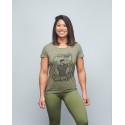 T-shirt Femme vert chiné FRENCH WOD | VERY BAD WOD x WILL LENNART TATOO