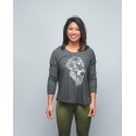 Training 3/4 sleeve t-shirt grey GORILLA OPS for women | VERY BAD WOD x WILL LENNART TATOO