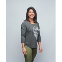 Training 3/4 sleeve t-shirt grey GORILLA OPS for women | VERY BAD WOD x WILL LENNART TATOO