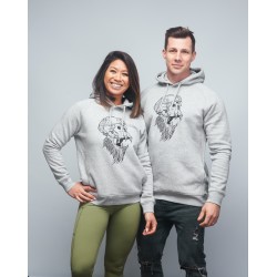 Sweat capuche unisexe gris GORILLA OPS| VERY BAD WOD x WILL LENNART TATOO