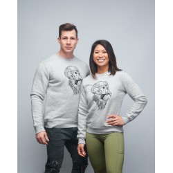 Sweat-shirt unisexe gris GORILLA OPS by VERY BAD WOD
