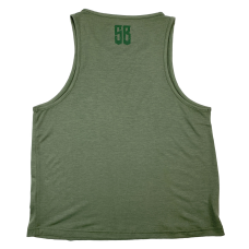 Débardeur large femme vert kaki RACERBACK pour athlète | SAVAGE BARBELL