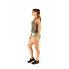 Débardeur large femme vert kaki RACERBACK pour athlète | SAVAGE BARBELL