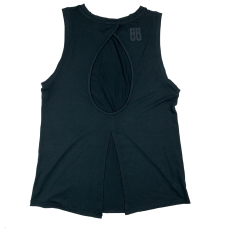 Training cross tank TIE-BACK black for women | SAVAGE BARBELL