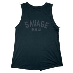 Training cross tank TIE-BACK black for women | SAVAGE BARBELL