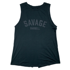 Training cross tank TIE-BACK black for women | SAVAGE BARBELL